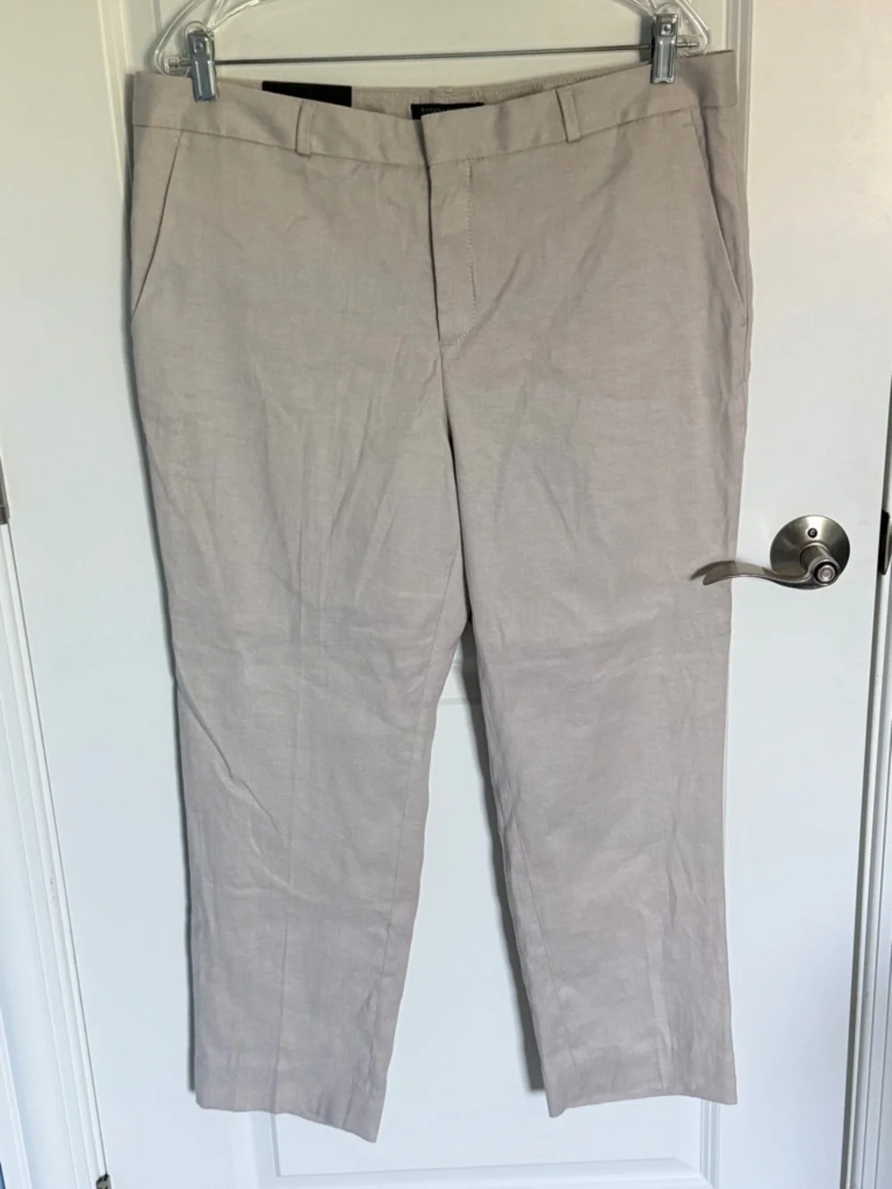 NEW Banana Republic Women's Avery Straight Linen-Cotton Pants Size 14R - 39655